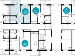 Продается 1-комнатная квартира ЖК Флора, 4 этап, 34.3  м&sup2;, 14562281 рублей