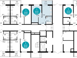 Продается 1-комнатная квартира ЖК Флора, 4 этап, 33.4  м&sup2;, 14439399 рублей