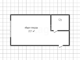 Продается Студия Первомайская ул, 27.7  м&sup2;, 1700000 рублей