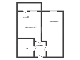 Продается 1-комнатная квартира Позднякова ул, 35.7  м&sup2;, 3720000 рублей