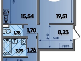 Продается 2-комнатная квартира ЖК Город у моря, литер 20, 67.28  м&sup2;, 9080000 рублей