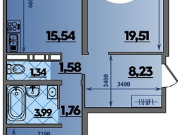 Продается 2-комнатная квартира ЖК Город у моря, литер 20, 66.72  м&sup2;, 9009999 рублей