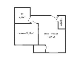Продается 1-комнатная квартира ЖК Клубный квартал Европа 6, литера 2, 40.7  м&sup2;, 5750000 рублей