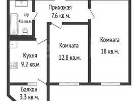 Продается 2-комнатная квартира Дзержинского ул, 52.2  м&sup2;, 5500000 рублей
