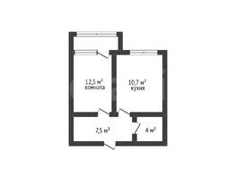 Продается 1-комнатная квартира Питерская ул, 35.6  м&sup2;, 4150000 рублей