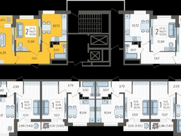 Продается 2-комнатная квартира ЖК Смородина, литера 20, 50.5  м&sup2;, 7716500 рублей