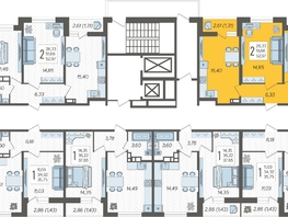 Продается 2-комнатная квартира ЖК Смородина, литера 18, 52.97  м&sup2;, 8045010 рублей