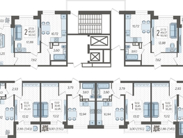 Продается 2-комнатная квартира ЖК Смородина, литера 12, 49.76  м&sup2;, 8240080 рублей