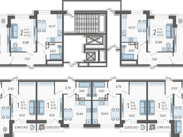 Продается 2-комнатная квартира ЖК Смородина, литера 11, 51.79  м&sup2;, 7732700 рублей