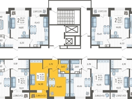 Продается 1-комнатная квартира ЖК Смородина, литера 14, 37.65  м&sup2;, 7026400 рублей