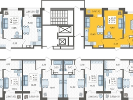 Продается 2-комнатная квартира ЖК Смородина, литера 14, 52.97  м&sup2;, 8151400 рублей