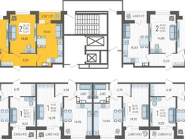 Продается 2-комнатная квартира ЖК Смородина, литера 14, 52.97  м&sup2;, 8110300 рублей