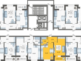 Продается 1-комнатная квартира ЖК Смородина, литера 14, 37.65  м&sup2;, 6994000 рублей