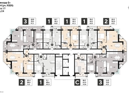 Продается 2-комнатная квартира ЖК Рекорд 2, литера 4, 71.2  м&sup2;, 15215440 рублей