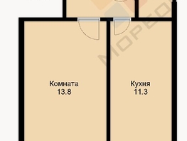 Продается 1-комнатная квартира Карельская ул, 35.4  м², 3550000 рублей