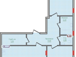 Продается 2-комнатная квартира ЖК Суворов, дом 5, 83.9  м², 8431950 рублей