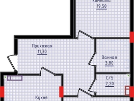 Продается 2-комнатная квартира ЖК Суворов, дом 6, 71.3  м², 7700400 рублей