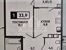 Продается 1-комнатная квартира Катыхина ул, 37  м&sup2;, 9900000 рублей