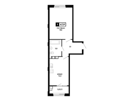 Продается 1-комнатная квартира ЖК Резиденция СОФИ, 47.9 м², 5101350 рублей
