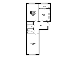 Продается 2-комнатная квартира ЖК Резиденция СОФИ, литер 1 корпус 2, 61.8  м&sup2;, 7619940 рублей