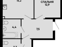 Продается 2-комнатная квартира ЖК Моя Легенда, кор 1.6, 65.5  м&sup2;, 15615200 рублей