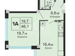 Продается 1-комнатная квартира Шмидта ул, 46.1  м&sup2;, 4610000 рублей