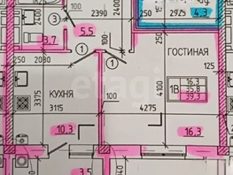 Продается 1-комнатная квартира Родосская ул, 40  м&sup2;, 3850000 рублей
