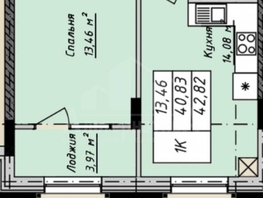 Продается 1-комнатная квартира Гоголя ул, 42.82  м&sup2;, 7950000 рублей