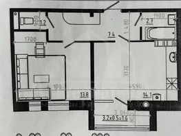 Продается 1-комнатная квартира Нежнова ул, 45  м&sup2;, 7200000 рублей