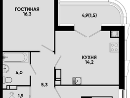 Продается 2-комнатная квартира ЖК Моя Легенда, кор 1.6, 56.8  м&sup2;, 13462622 рублей