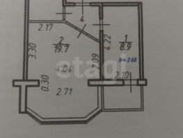 Продается 1-комнатная квартира Кулакова пр-кт, 39.9  м², 3600000 рублей