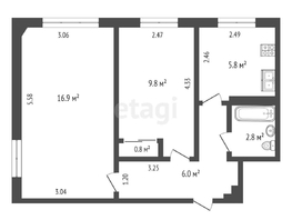 Продается 2-комнатная квартира Чехова ул, 50.2  м², 4850000 рублей