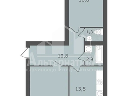 Продается 2-комнатная квартира Им. Рыбникова ул, 68.3  м&sup2;, 8879000 рублей