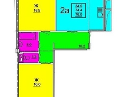 Продается 2-комнатная квартира Егоршина ул, 76 м², 14044000 рублей