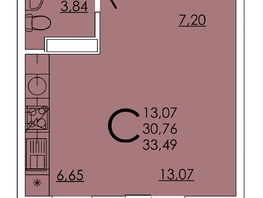 Продается Студия ЖК Фрейм, 11Б, 33.15  м&sup2;, 6513975 рублей