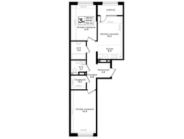 Продается 3-комнатная квартира ЖК Придонье, литер 3.1, 64.4  м&sup2;, 7084000 рублей