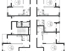 Продается 2-комнатная квартира ЖК Флора, литера 1.3, 57.2  м&sup2;, 6578000 рублей