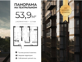 Продается 2-комнатная квартира ЖК Панорама на Театральном, литера 1, 53.9  м&sup2;, 10294900 рублей