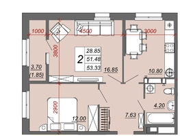 Продается 2-комнатная квартира ЖК Фрейм, 11В, 61.7  м&sup2;, 10489000 рублей