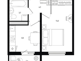 Продается 1-комнатная квартира ЖК Левенцовка Парк, лит 8-11 стр.1, сек.1,2,3, 32.5  м&sup2;, 5455613 рублей