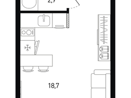 Продается Студия ЖК 5 элемент Аске, лит 5-11 стр.1, сек.1,2,3,4, 22.9  м&sup2;, 4389930 рублей