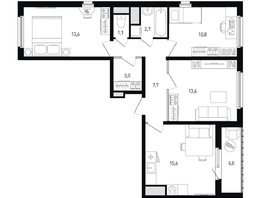 Продается 3-комнатная квартира Ткачева ул, 69.4  м&sup2;, 10729240 рублей