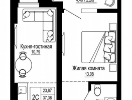 Продается 2-комнатная квартира Привокзальная ул, 37  м&sup2;, 4800000 рублей
