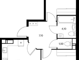 Продается 2-комнатная квартира ЖК Эстет, литер 49.2, 64.2  м&sup2;, 9781512 рублей
