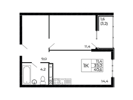 Продается 1-комнатная квартира Назарько ул, 40.6  м&sup2;, 5400000 рублей