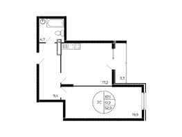 Продается 2-комнатная квартира Александра Невского ул, 52.35  м&sup2;, 6072600 рублей