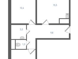 Продается 2-комнатная квартира ЖК Левенцовка Парк, литер 8-14, 56.1  м&sup2;, 6939570 рублей