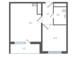 Продается 1-комнатная квартира ЖК Левенцовка Парк, литер 8-14, 39.1  м&sup2;, 5258950 рублей