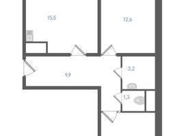 Продается 2-комнатная квартира ЖК Левенцовка Парк, литер 8-14, 56.2  м&sup2;, 7098060 рублей