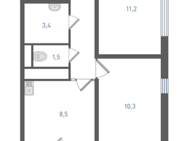 Продается 2-комнатная квартира ЖК Левенцовка Парк, литер 8-14, 43.2  м&sup2;, 5443200 рублей